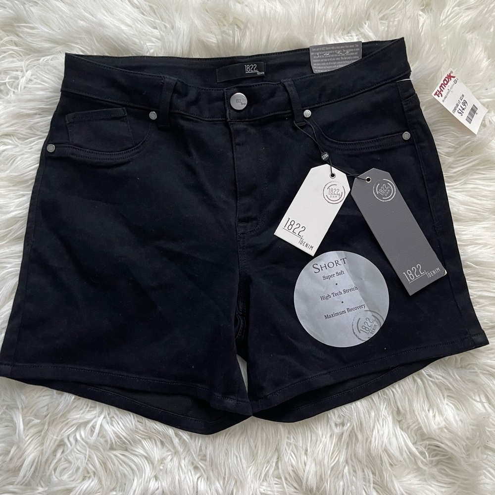 Large black shorts with tags
